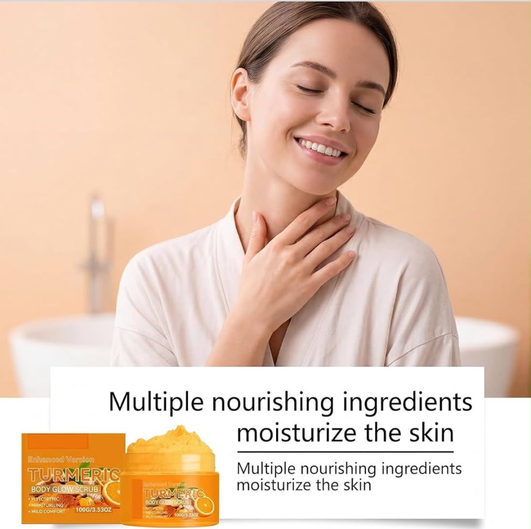 Turmeric Body Glow Scrub | Moisturizing Body Polish For Skin Care - 100gm